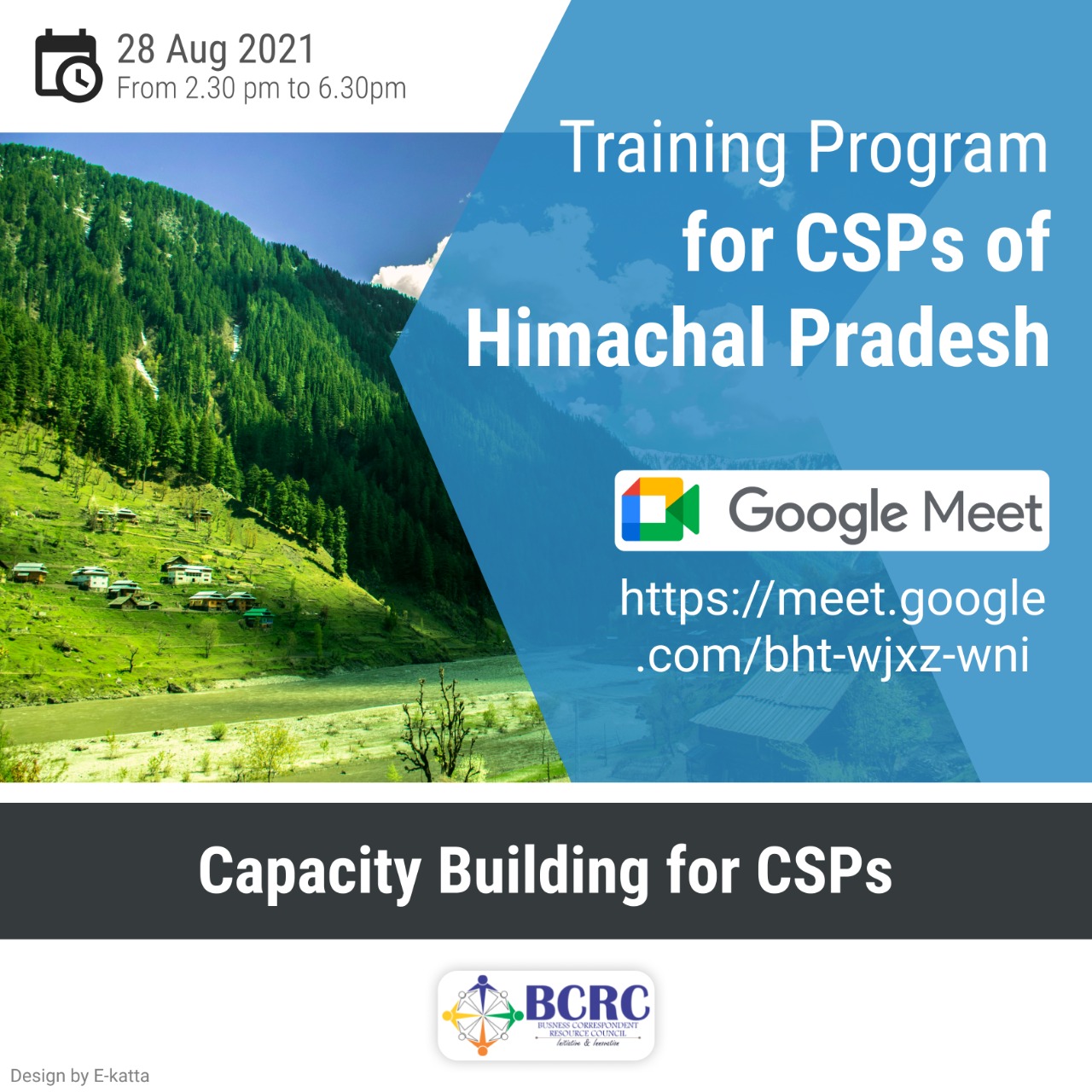 Training Program For CSPs Of Himachal Pradesh : Capacity Building For CSPs